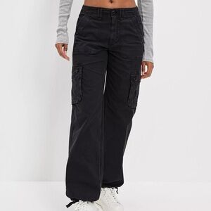 American Eagle Stretch baggy jogger in faded black 12 short